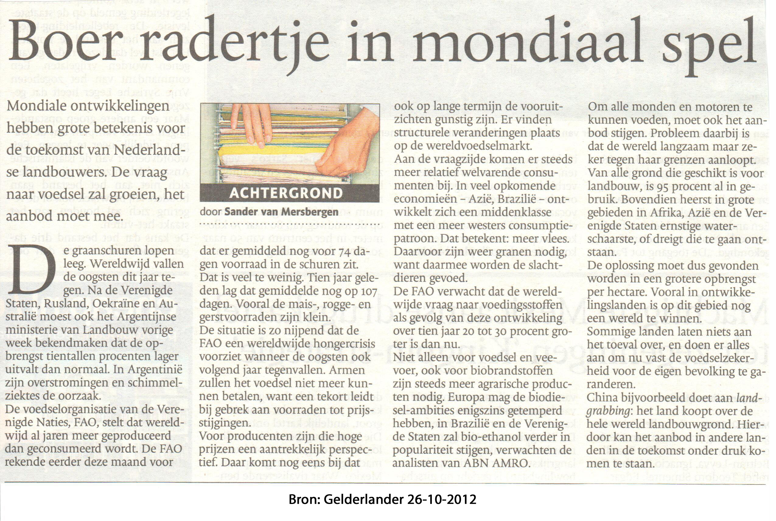 Boer radartje in mondiaal spel