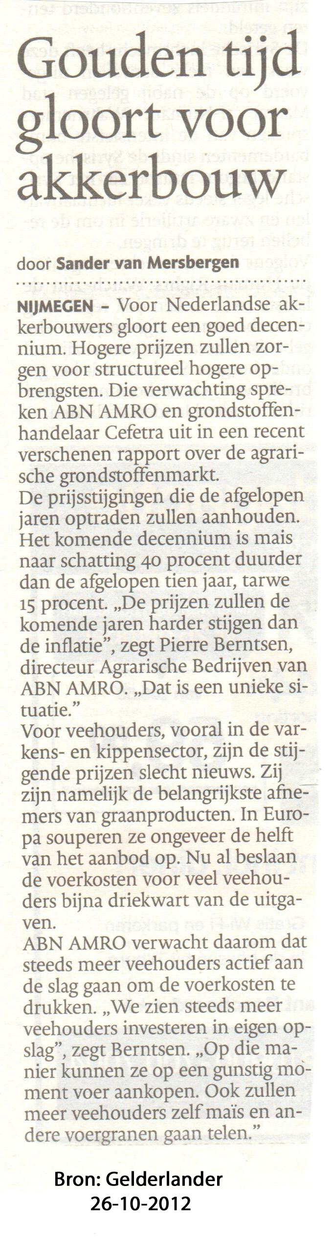 Gouden tijden gloort voor akkerbouw